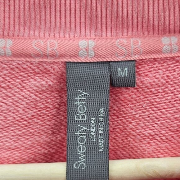 Sweaty Betty Womens M Sweatshirt Essentials French Terry Pullover Calypso Pink‎ - Picture 5 of 7